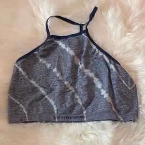 Tommy Hilfiger Navy Tie-Dye Halter Top